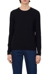 SANDRO RICE WOOL BLEND CREWNECK SWEATER