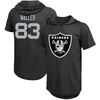 MAJESTIC MAJESTIC THREADS DARREN WALLER BLACK LAS VEGAS RAIDERS PLAYER NAME & NUMBER TRI-BLEND HOODIE T-SHIRT