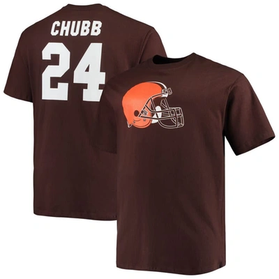 Fanatics Men's Nick Chubb Brown Cleveland Browns Big & Tall Player Name And Number T-shirt