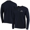 DUNBROOKE DUNBROOKE NAVY SEATTLE SEAHAWKS LOGO MAVERICK THERMAL HENLEY LONG SLEEVE T-SHIRT