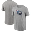 Nike Men's Heathered Gray Tennessee Titans Primary Logo T-shirt In Grey