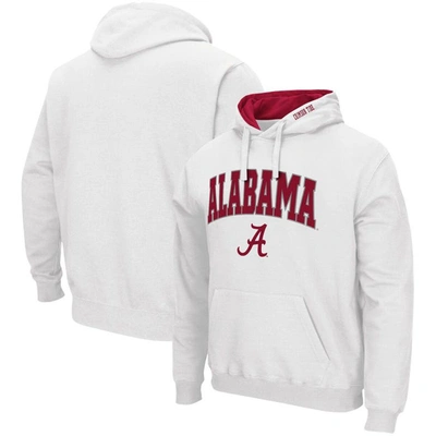 Colosseum Men's White Alabama Crimson Tide Arch And Logo 3.0 Pullover Hoodie