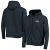 Dunbrooke College Navy Seattle Seahawks Shag Tri-blend Full-zip Raglan Hoodie In Navy
