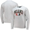 Shop League Collegiate Wear Heathered Gray Miami Hurricanes Upperclassman Pocket Pullover Sweatshirt In Heather Gray