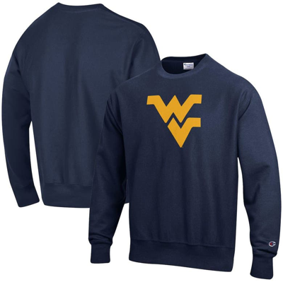Champion Navy West Virginia Mountaineers Vault Logo Reverse Weave Pullover Sweatshirt
