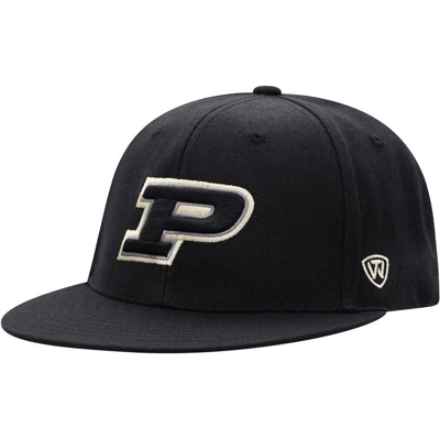 Top Of The World Black Purdue Boilermakers Team Color Fitted Hat