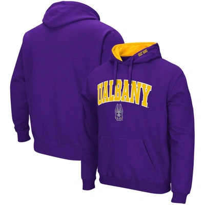 Colosseum Purple Suny Albany Great Danes Isle Pullover Hoodie