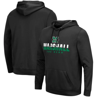 Colosseum Black Marshall Thundering Herd Lantern Pullover Hoodie