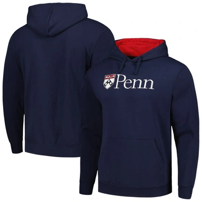 Colosseum Navy Pennsylvania Quakers Arch And Logo Pullover Hoodie