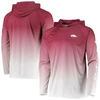 COLUMBIA COLUMBIA PFG CARDINAL ARKANSAS RAZORBACKS TERMINAL TACKLE OMNI-SHADE UPF 50 LONG SLEEVE HOODED TOP