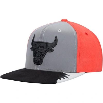 Mitchell & Ness Men's  Gray, Red Chicago Bulls Day 5 Snapback Hat In Gray,red