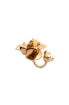 Sterling King Delphinium Open Ring In Gold