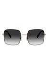 MIU MIU 56MM GRADIENT RECTANGULAR SUNGLASSES