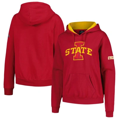 STADIUM ATHLETIC STADIUM ATHLETIC CARDINAL IOWA STATE CYCLONES BIG LOGO PULLOVER HOODIE