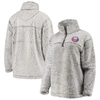 G-iii 4her By Carl Banks Women's  Gray New York Islanders Sherpa Quarter-zip Pullover Jacket In Gray