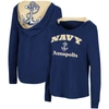 Colosseum Navy Navy Midshipmen Catalina Hoodie Long Sleeve T-shirt In Navy