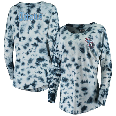 New Era Women's  Navy Tennessee Titans Tie-dye Long Sleeve T-shirt