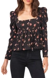 1.STATE 1. STATE LONG SLEEVE SQUARE NECK BLOUSE