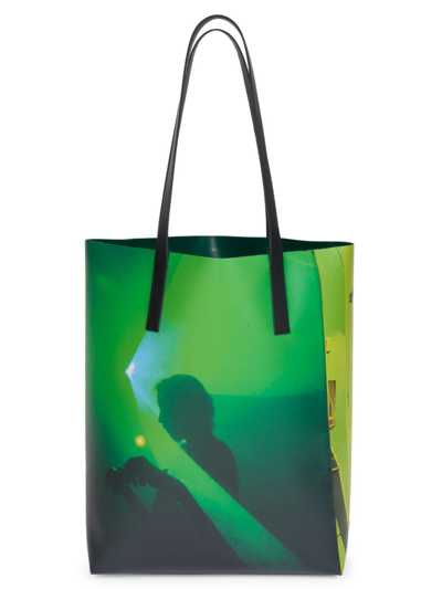 Dries Van Noten Graphic-print Tote Bag In Green