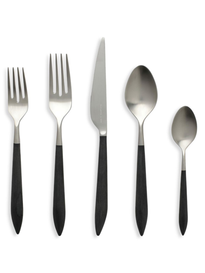 Vietri Ares Argento & Black 5-piece Place Setting