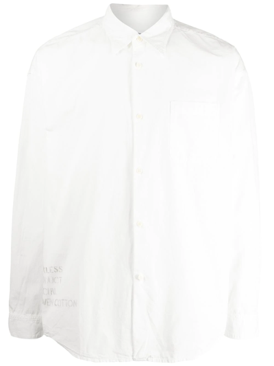 Visvim Patch-pocket Button-up Shirt In Weiss