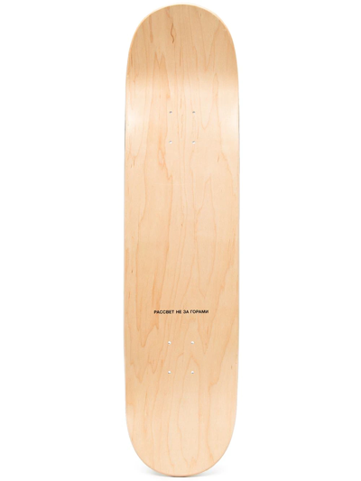 Paccbet Graphic-print Wood Skateboard Deck In Blue