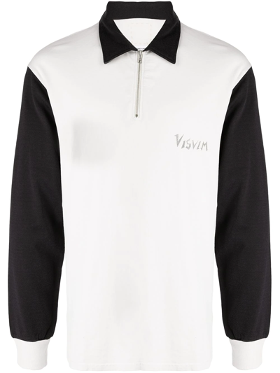 Visvim Logo-print Half-zip Sweatshirt In Weiss