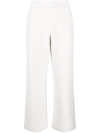 Vince High-waisted Wide-leg Trousers In Weiss