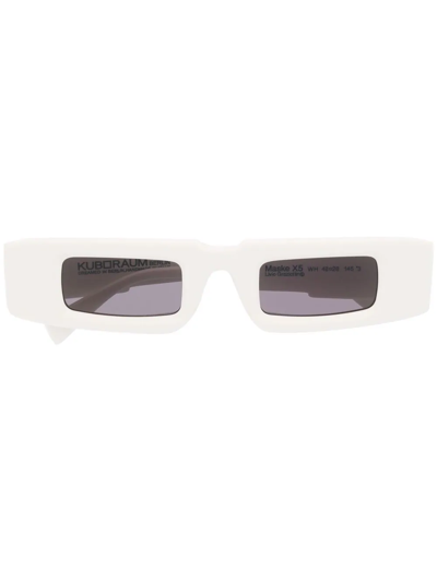 Kuboraum Square Acetate Sunglasses In Weiss