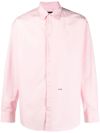 Dsquared2 Logo-print Long-sleeve Shirt In Rosa