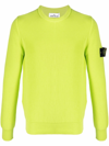 Stone Island Logo Patch Crewneck Sweatshirt In Grün