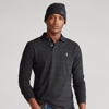 Polo Ralph Lauren Mesh Long-sleeve Polo Shirt In Elite Blue Heather