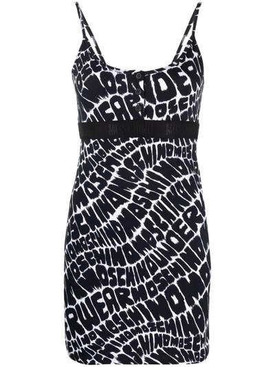 Moschino Logo-print Nightdress In Black