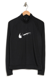 Nike Women's Dri-fit Swoosh Run 1/4-zip Running Midlayer (plus Size) In 010 Blk/offnoir/rflctv/wht