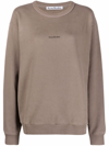 Acne Studios Logo-print Cotton Sweatshirt In Grey