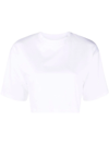 Loulou Studio Supima Cotton Short Sleeves Boxy T-shirt In White