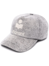 Isabel Marant Tyron Embroidered Logo Cotton Cap In Grey
