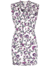 Isabel Marant Bemaya Floral Silk-blend Minidress In Nude