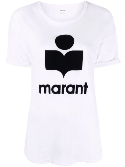 Isabel Marant Étoile White Koldi Logo T-shirt