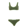Oseree Lumiére Sparkle Two-piece Bikini In Green