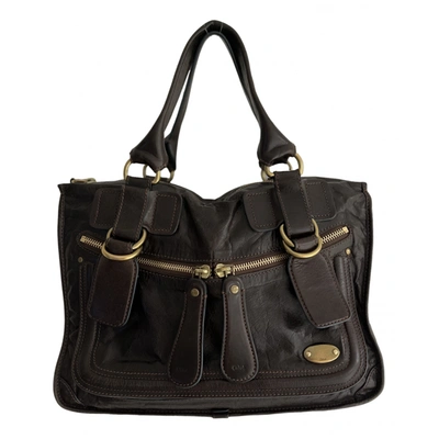 Pre-owned Chloé Leather Handbag In Brown