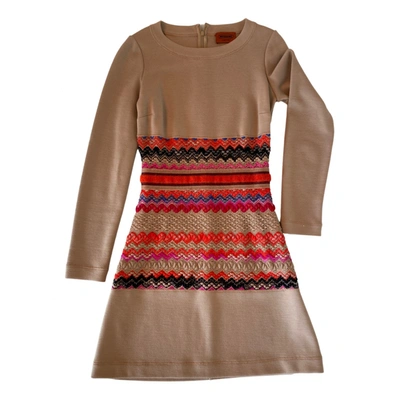 Pre-owned Missoni Mini Dress In Beige