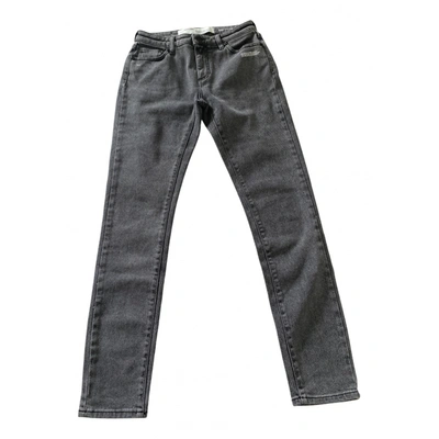 Pre-owned Off-white Slim Jeans In Anthracite