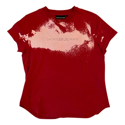 Pre-owned Dkny Top In Red