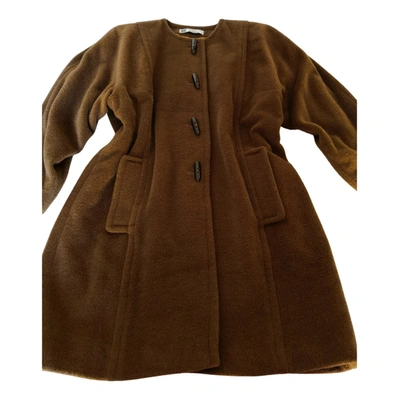 Pre-owned Pierre Balmain Wool Coat In Brown