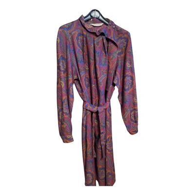 Pre-owned Marina Rinaldi Wool Mid-length Dress In Multicolour