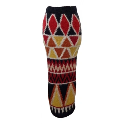 Pre-owned Stella Jean Wool Maxi Skirt In Multicolour