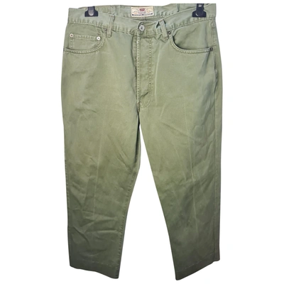Pre-owned Levi's Straight Jeans In Green