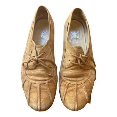 Pre-owned Opening Ceremony Lace Ups In Camel