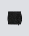 Iro Yoni Tweed And Lurex Mini Skirt In Black/silver